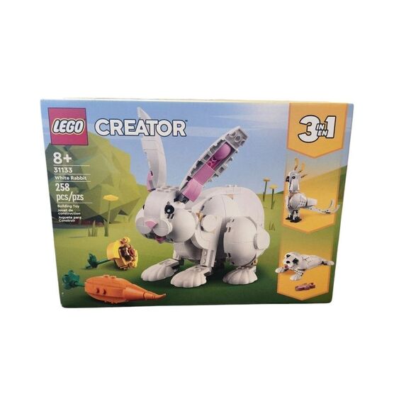 LEGO Creator 3 in 1 White Rabbit Animal Toy Building Set, STEM Toy for Kids 8+ - Picture 5 of 5